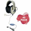 Ezgeneration Deluxe USB Headset with Gooseneck Microphone, 40PK EZ3524800